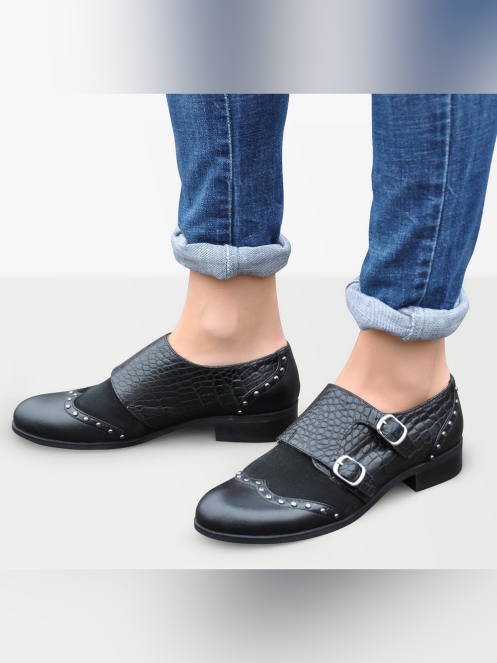 Julia Bo Baron Double Monk Strap Shoes Size 39